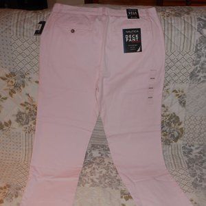 NWT Nautica The Deck Pant Classic Fit Khaki Chino Pants Size 34 x 30 Pink